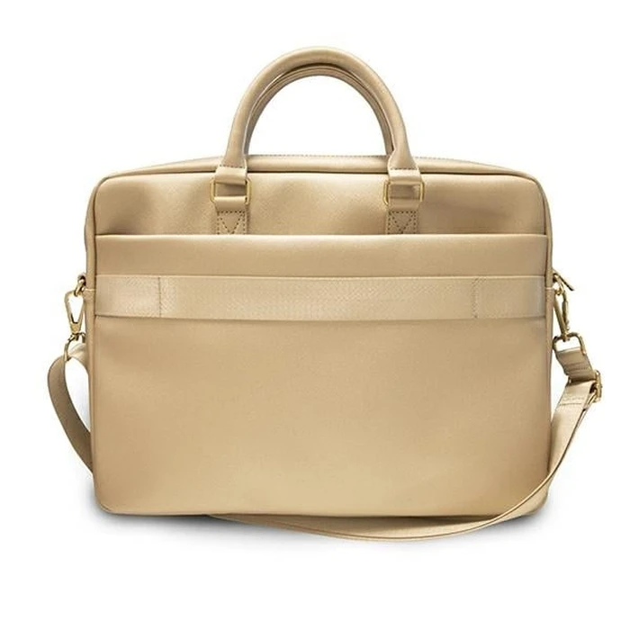 Guess UCB15PUSASLG 15 inch gold Saffiano Script