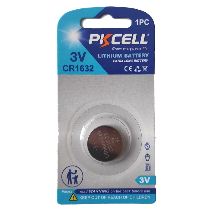 Battery Pkcell CR1632-1B Lithium Button Cell 1 pc