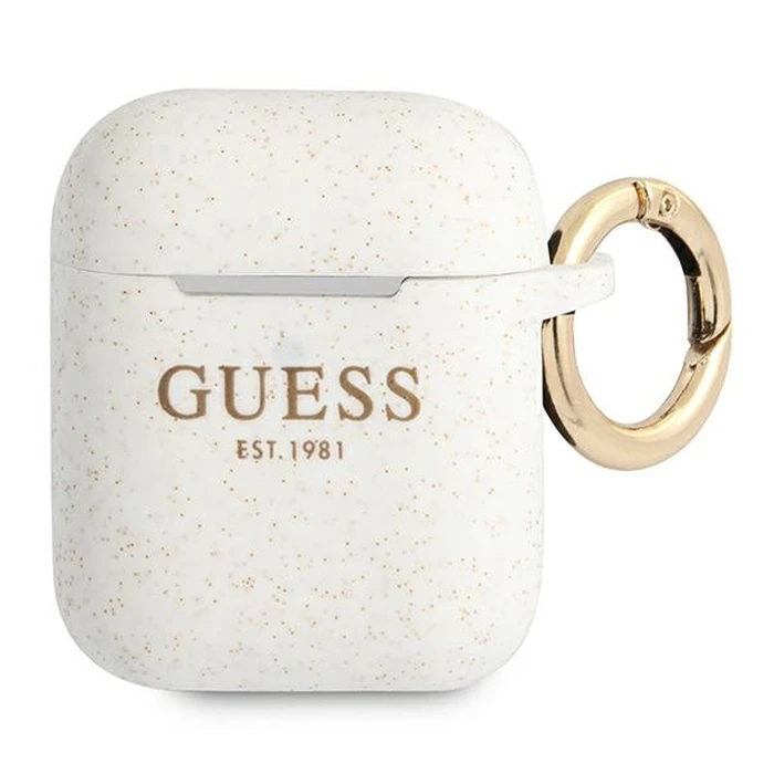 Guess GUA2SGGEH Apple AirPods cover white Silicone Glitter