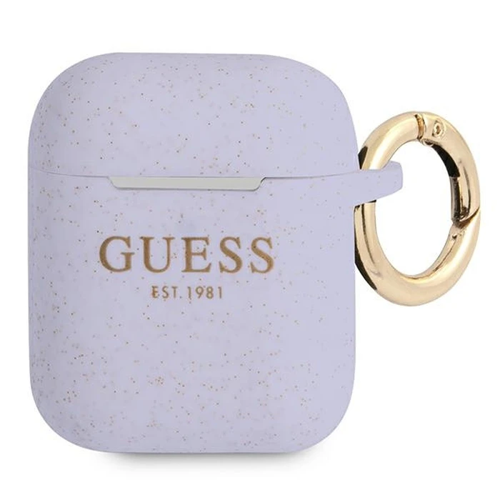 Guess GUA2SGGEU Apple AirPods cover purple Silicone Glitter