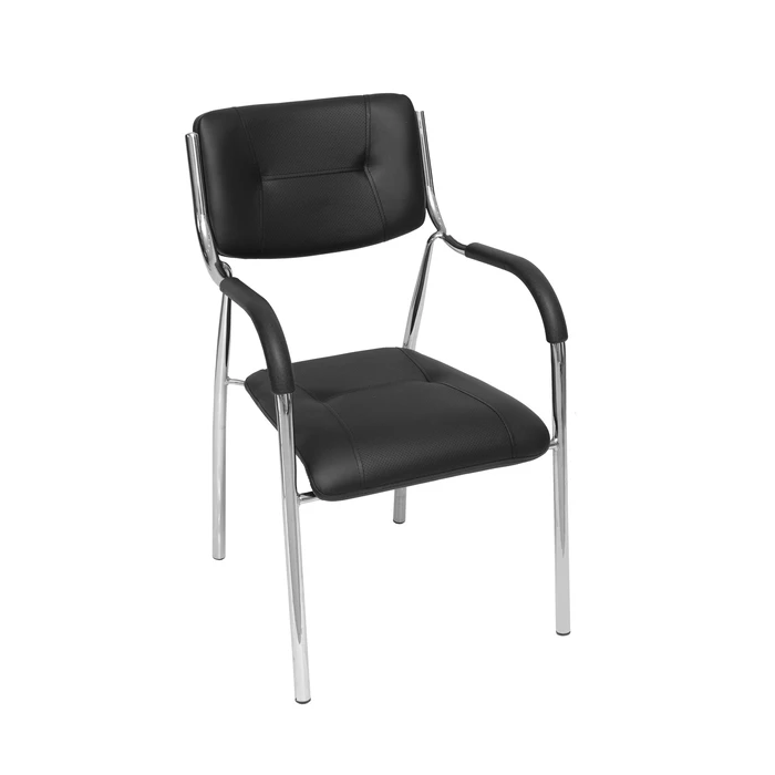 Velco Pro Systems Visitor Chair Black 49x45x85cm Soft PVC