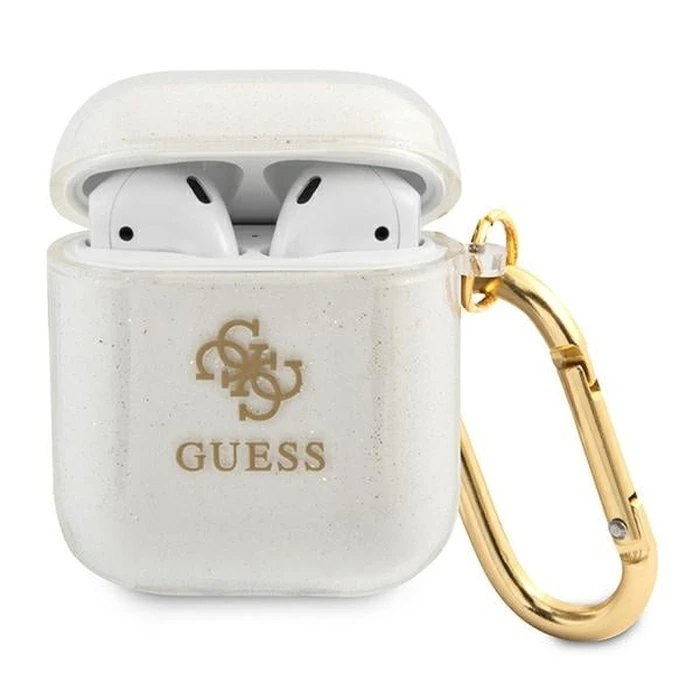 Guess GUA2UCG4GT Apple AirPods cover Transparent Glitter Collection