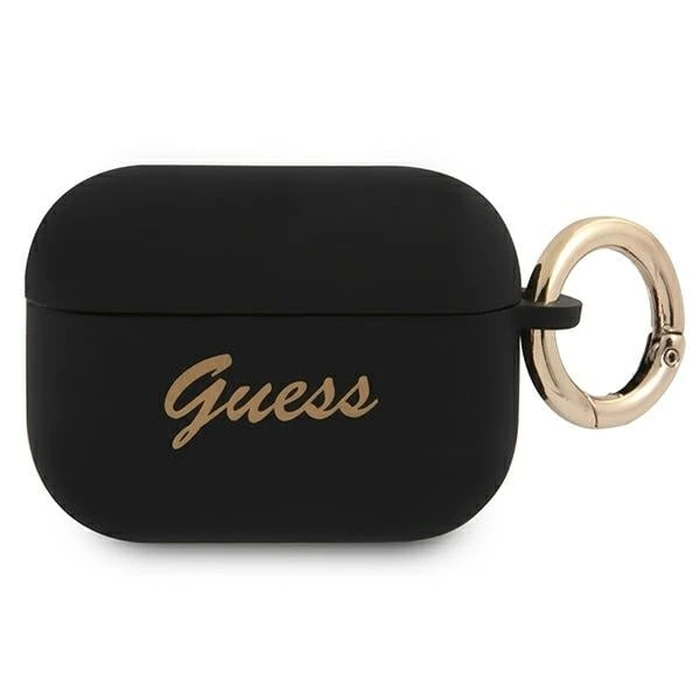 Guess GUAPSSSK Apple AirPods Pro cover black Silicone Vintage Script