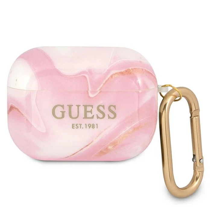 Guess GUAPUNMP Apple AirPods Pro cover pink Marble Collection