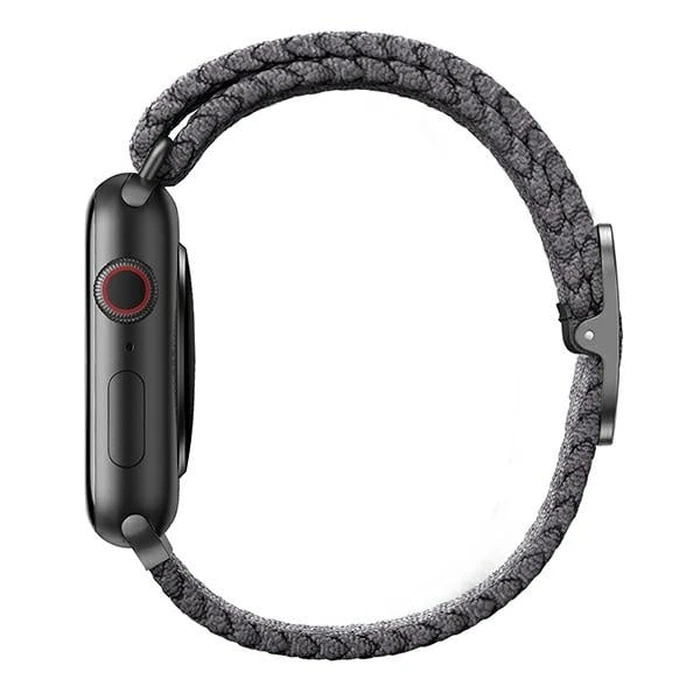 UNIQ Aspen strap Apple Watch 4/5/6/7/SE/8/9/10 40/41/42mm Braided gray/granite grey