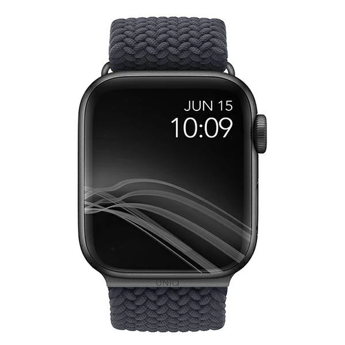 UNIQ Aspen strap Apple Watch 4/5/6/7/SE/8/9/10 40/41/42mm Braided gray/granite grey