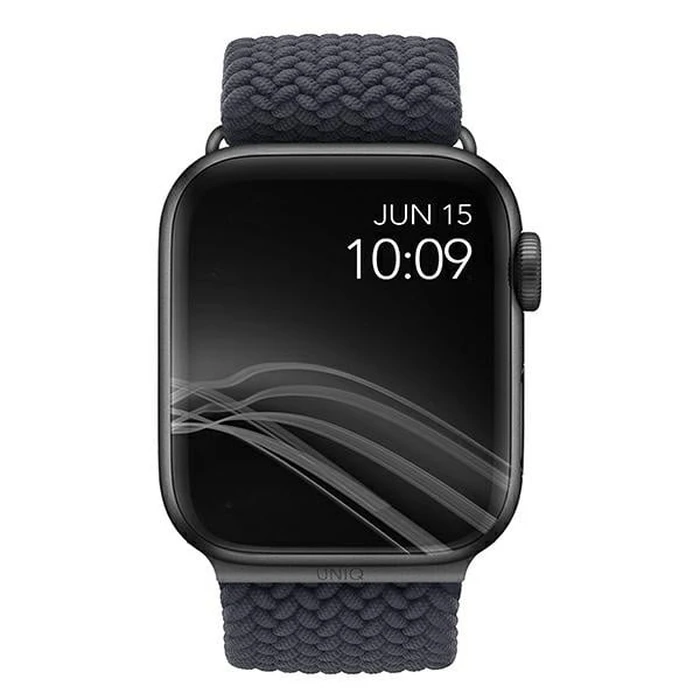 UNIQ Aspen strap Apple Watch 4/5/6/7/SE/8/9/Ultra 44/45/49mm Braided gray/granite grey