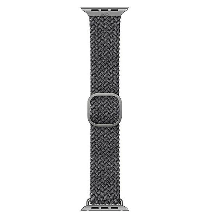 UNIQ Aspen strap Apple Watch 4/5/6/7/SE/8/9/Ultra 44/45/49mm Braided gray/granite grey