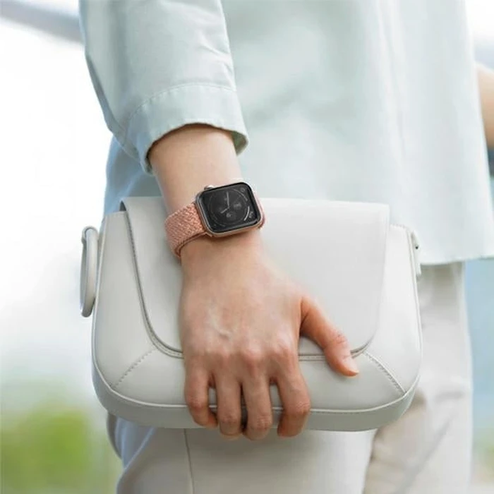UNIQ Aspen strap Apple Watch 4/5/6/7/SE/8/9/Ultra 44/45/49mm Braided gray/granite grey
