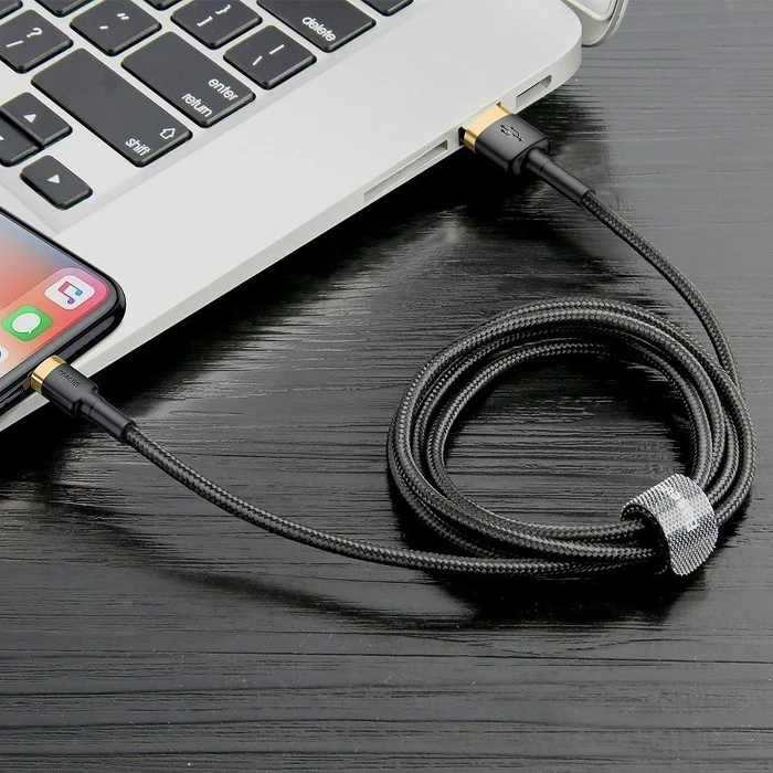 Καλώδιο USB to Lightning Baseus Cafule 1.5 A 2m (Gold+Black)
