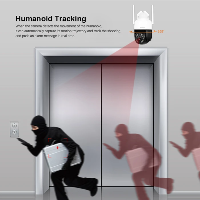 Κάμερα Παρακολούθησης Srihome 20x ZOOM 5MP ULTRA-CLEAR OUTDOOR Waterproof IP