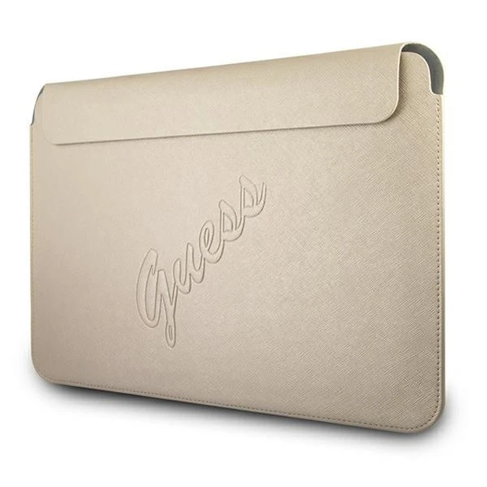 Guess Sleeve GUCS13PUSASLG 13 inch gold Saffiano Script