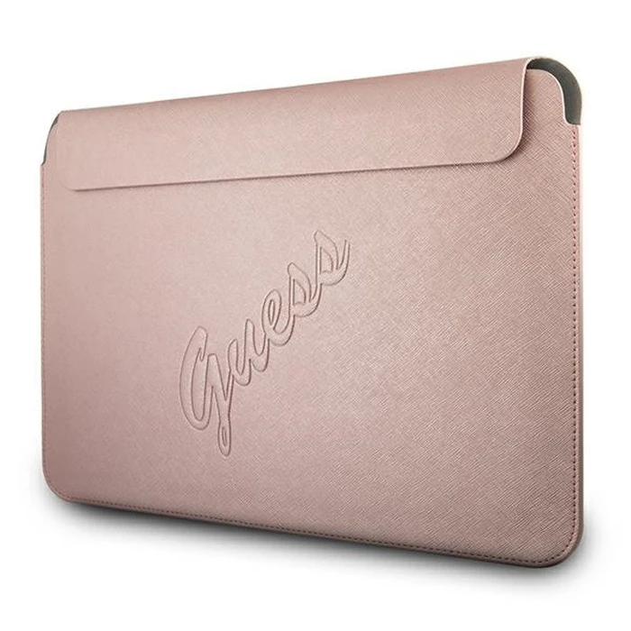 Guess Sleeve GUCS13PUSASPI 13 inch pink Saffiano Script