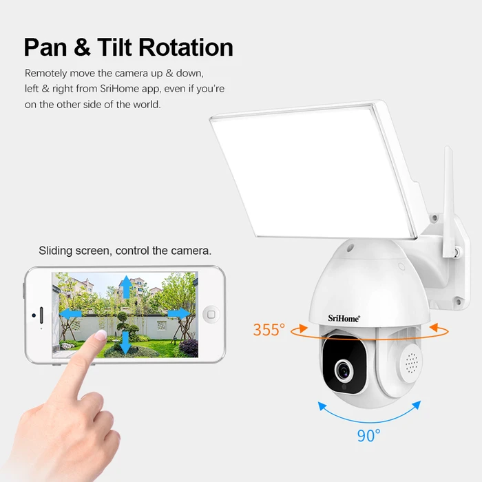 Κάμερα Παρακολούθησης Srihome DUAL BAND WIFI FLOODLIGHTS 5MP QHD