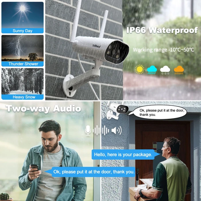 Κάμερα Παρακολούθησης Srihome POE SMART OUTDOOR 4MP