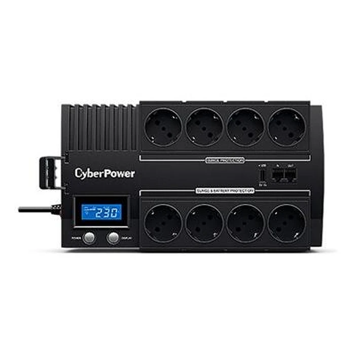 CyberPower BRICs LCD BR1000ELCD UPS – 1000VA / 600W Line-Interactive, 8 Schuko outlets, LCD, RJ-11 & RJ-45 protection