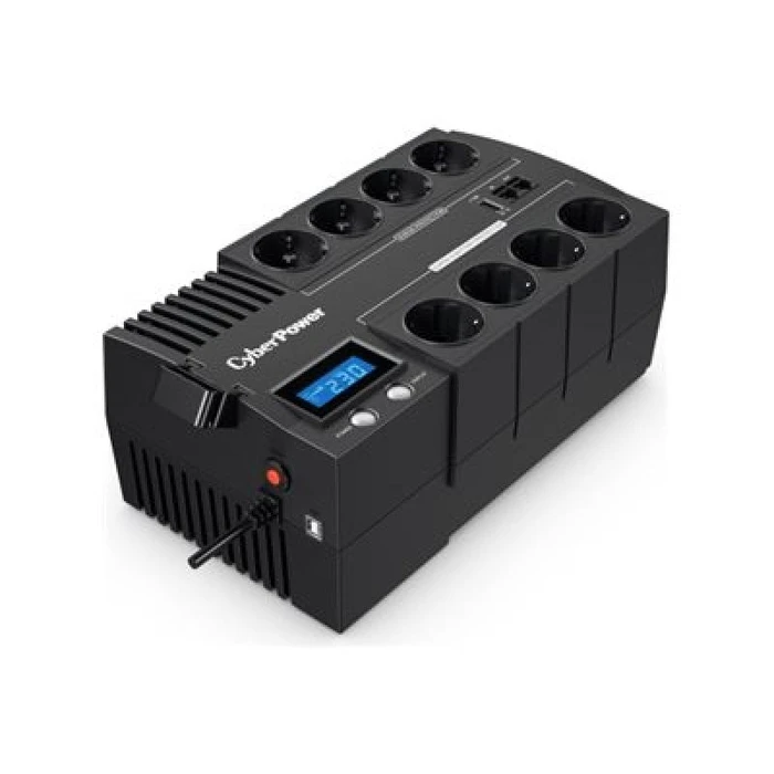 CyberPower BRICs LCD BR1000ELCD UPS – 1000VA / 600W Line-Interactive, 8 Schuko outlets, LCD, RJ-11 & RJ-45 protection