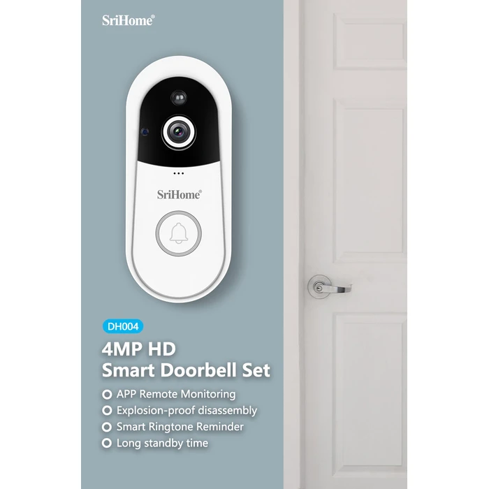 Ασύρματο Κουδούνι Srihome WIFI SET 4MP