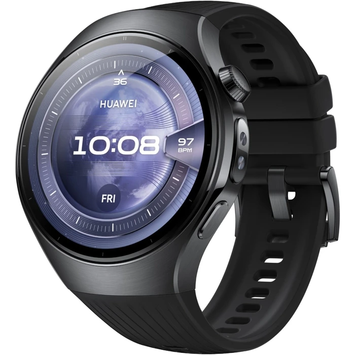 Huawei Watch 5 Stainless Steel 46mm Waterproof with eSIM and Heart Rate Monitor (Black)