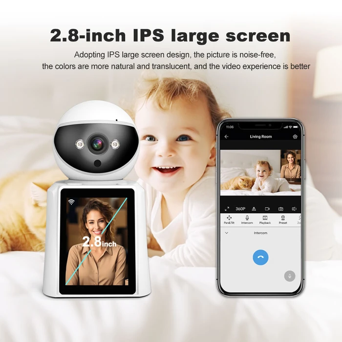 Κάμερα Srihome VIDEO CALLING SMART 2MP with 2.8' Display SCREEN