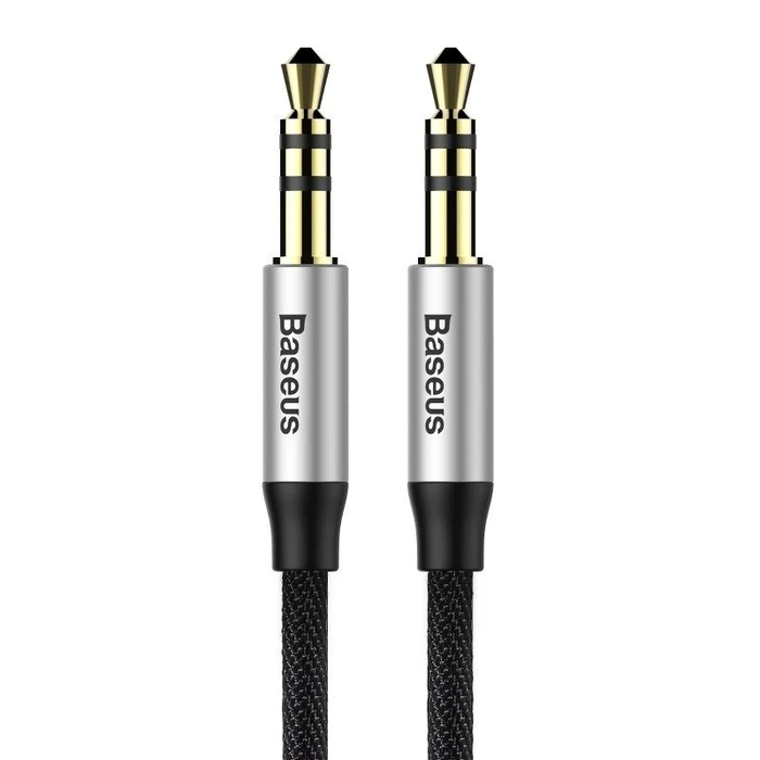 Καλώδιο Baseus Yiven Audio 3.5 male Audio M30 1.5M Silver+ Black