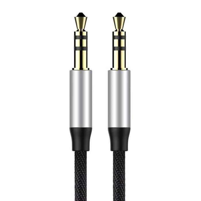 Καλώδιο Baseus Yiven Audio 3.5 male Audio M30 1.5M Silver+ Black