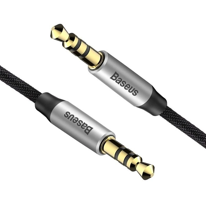 Καλώδιο Baseus Yiven Audio 3.5 male Audio M30 1.5M Silver+ Black