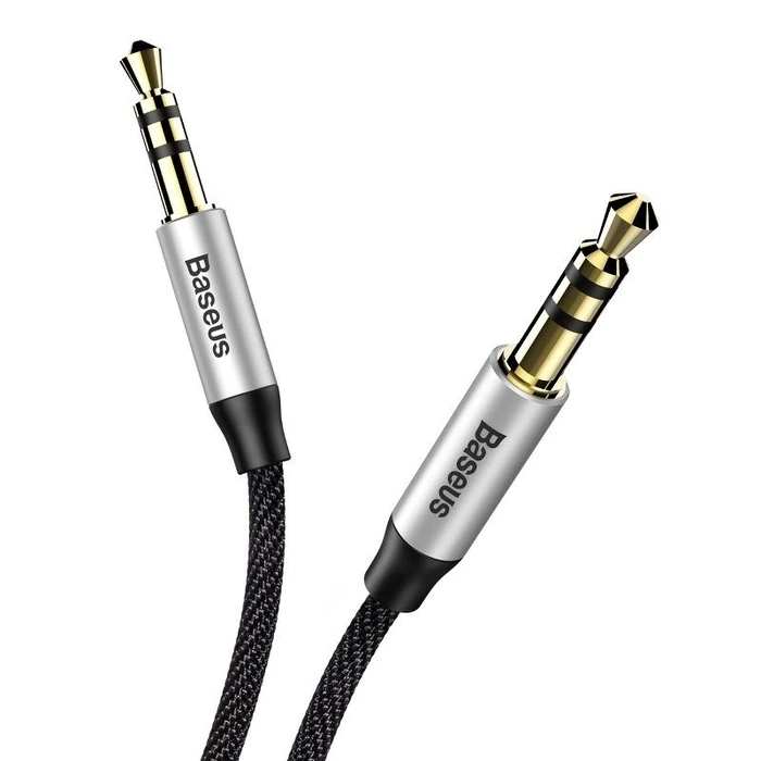 Καλώδιο Baseus Yiven Audio 3.5 male Audio M30 1.5M Silver+ Black