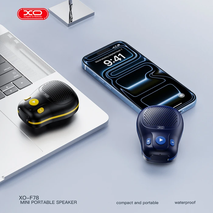 XO Bluetooth Clip-On Wearable Waterproof Speaker Black