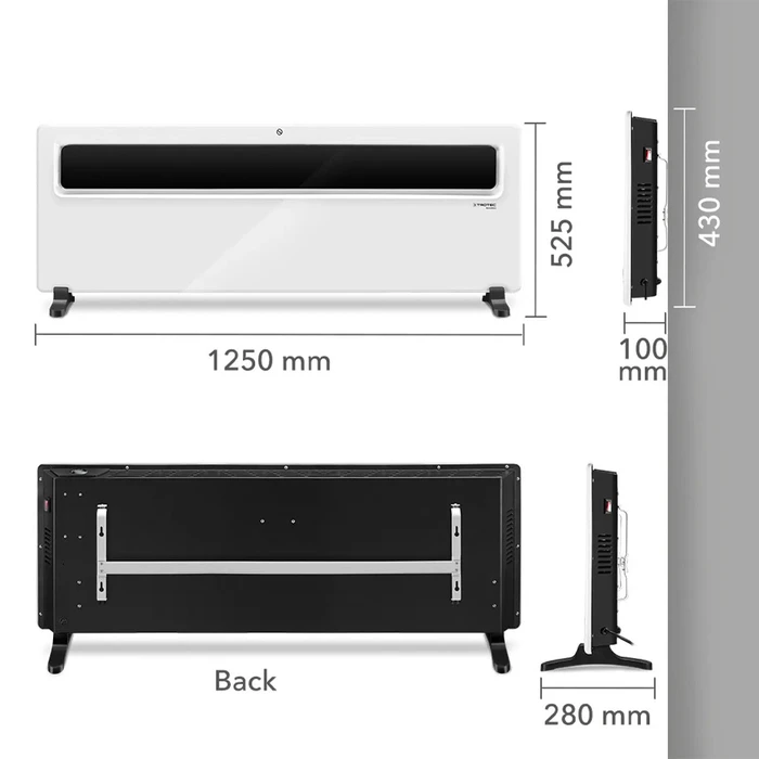 Θερμοπομπός δαπέδου και τοίχου TCH2510E 2500W