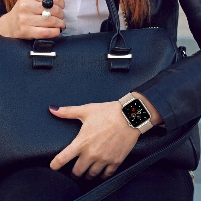 Bracelet Tech-Protect Milaneseband Apple Watch 4/5/6/7/SE 40/41mm Rose Gold