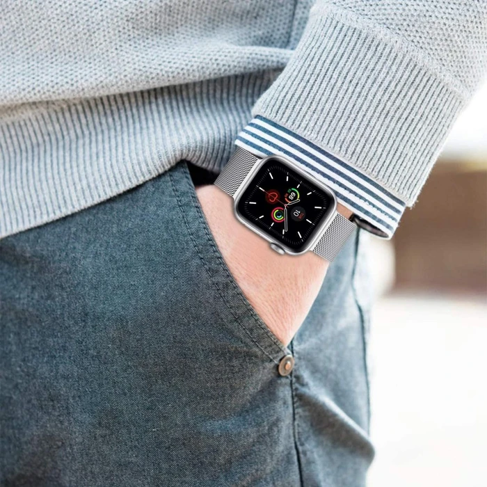 Bracelet Tech-Protect Milaneseband Apple Watch 4/5/6/7/SE 40/41mm Silver