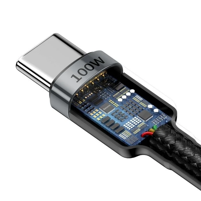 Καλώδιο USB-C to USB-C Baseus Cafule PD2.0 100W flash charging For Type- (20V 5A)2m Gray+Black