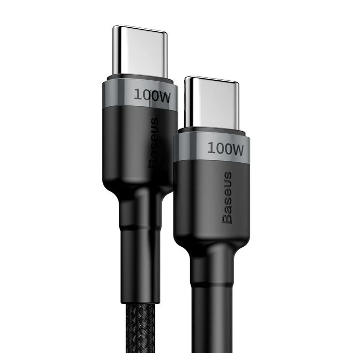Καλώδιο USB-C to USB-C Baseus Cafule PD2.0 100W flash charging For Type- (20V 5A)2m Gray+Black