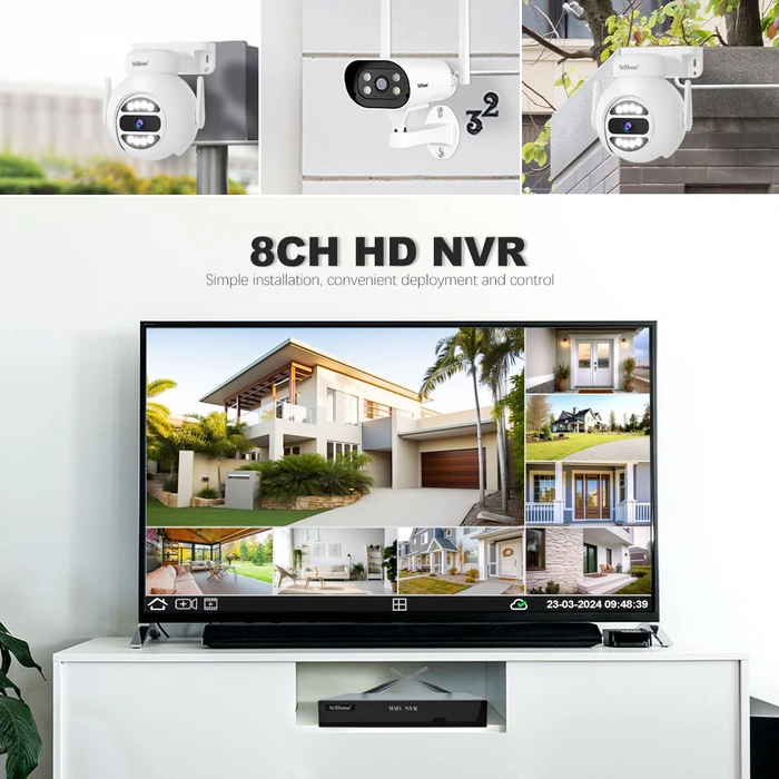 Ολοκληρωμένο Σύστημα CCTV Srihome Wireless with 4 CAMERAS 5MP