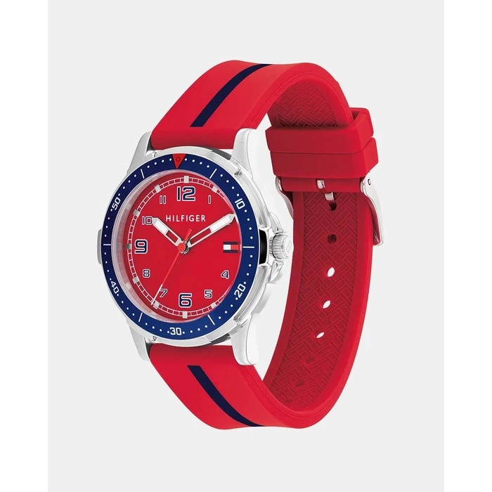 Παιδικό Ρολόι Tommy Hilfiger 1720035 (34mm) Καουτσούκ Λουράκι Κόκκινο