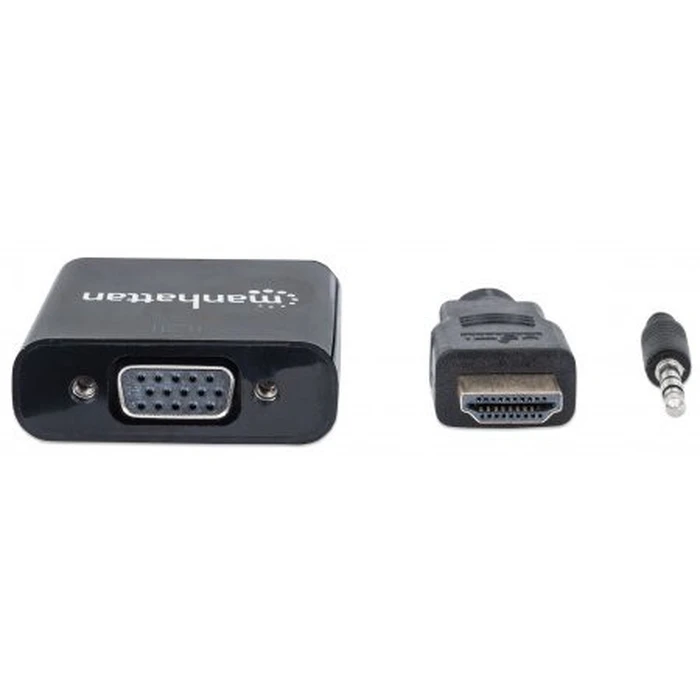 Μετατροπέας A/V Manhattan HDMI σε VGA, 3.5mm jack