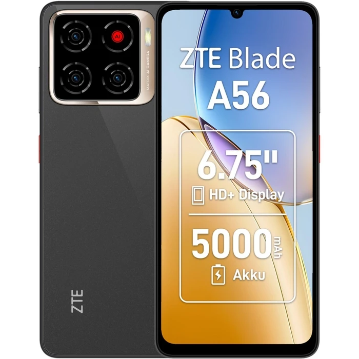 ZTE Blade A56 4G Dual SIM (4/64GB) Celestial Black - Κινητό Τηλέφωνο