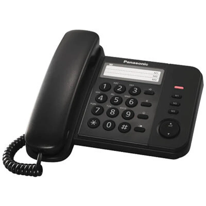 Τηλέφωνο Ενσύρματο Panasonic KX-TS 520EX2B ΜΑΥΡΟ