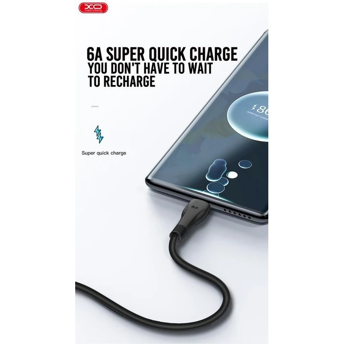 Καλώδιο Φόρτισης Xo Nb185 6a Type-C, 1m
