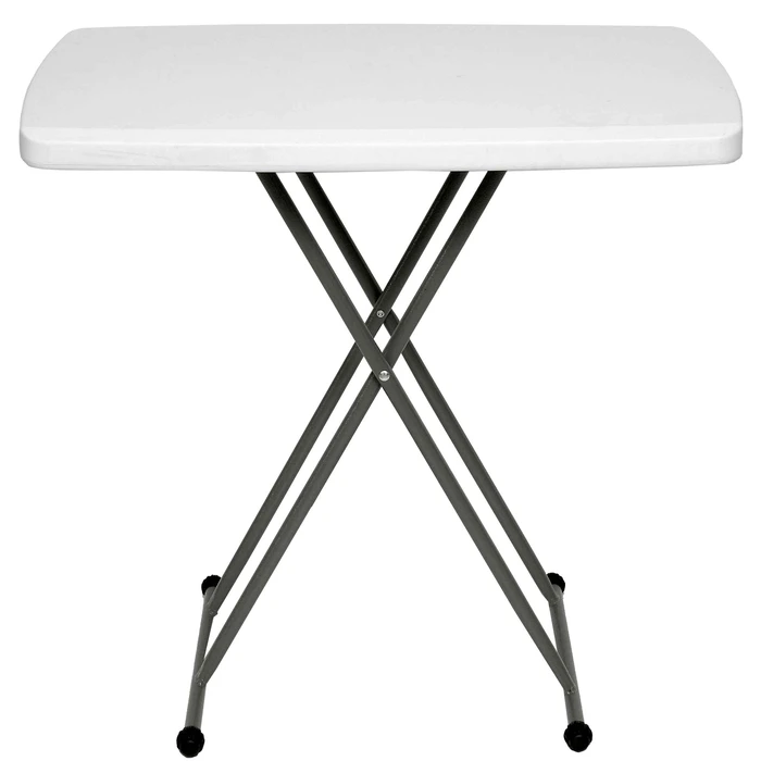 Velco Foldable Metal Adjustable-Height Table (10 positions) L77 x W50 x H36-73 cm