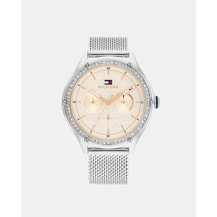 Γυναικείο Ρολόι Tommy Hilfiger 1782654 (40mm) Μεταλλικό Μπρασελέ Ασημί