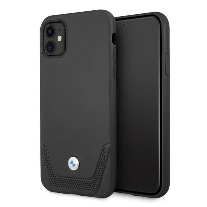 BMW BMHCN61RSWPK Apple iPhone 11 black hardcase Leather Perforate