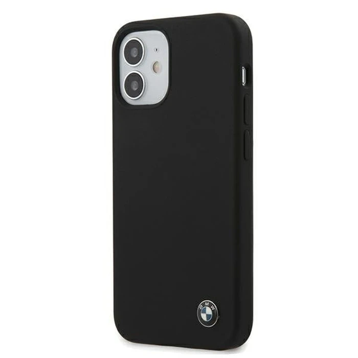 BMW BMHCP12SSILBK Apple iPhone 12 mini black hardcase Silicone Signature