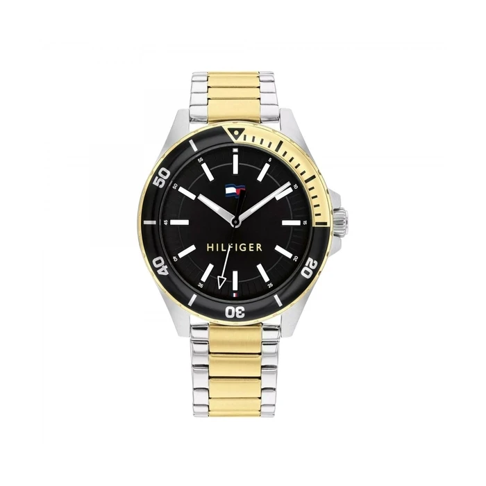 Ανδρικό Ρολόι Tommy Hilfiger 1792013 (43mm) Μεταλλικό Μπρασελέ Χρυσό