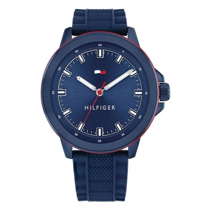 Ανδρικό Ρολόι Tommy Hilfiger 1792022 (48mm) Μεταλλικό Μπρασελέ Μπλε