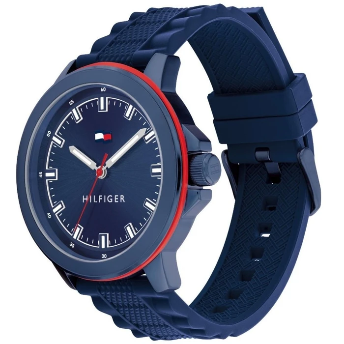 Ανδρικό Ρολόι Tommy Hilfiger 1792022 (48mm) Μεταλλικό Μπρασελέ Μπλε