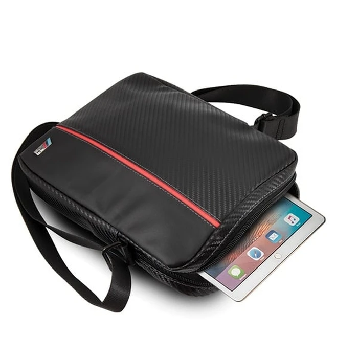 BMW Bag BMTB8CAPRBK Tablet 8 inch black Carbon/Red Stripe