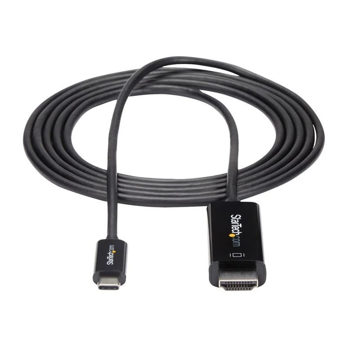 Καλώδιο HDMI StarTech 6ft (2m) C to HDMI 4K 60Hz Type C 2.0 Video Thunderbolt 3 Compatible, Laptop to HDMI Monitor/Display, DP 1.2 Alt Mode HBR2, Black - 4K