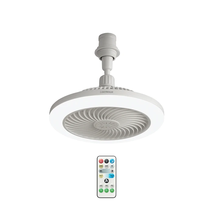 Ανεμιστήρας οροφής με LED φως E27 25εκ DICTRO LUX (Λευκός) - MPN 180084